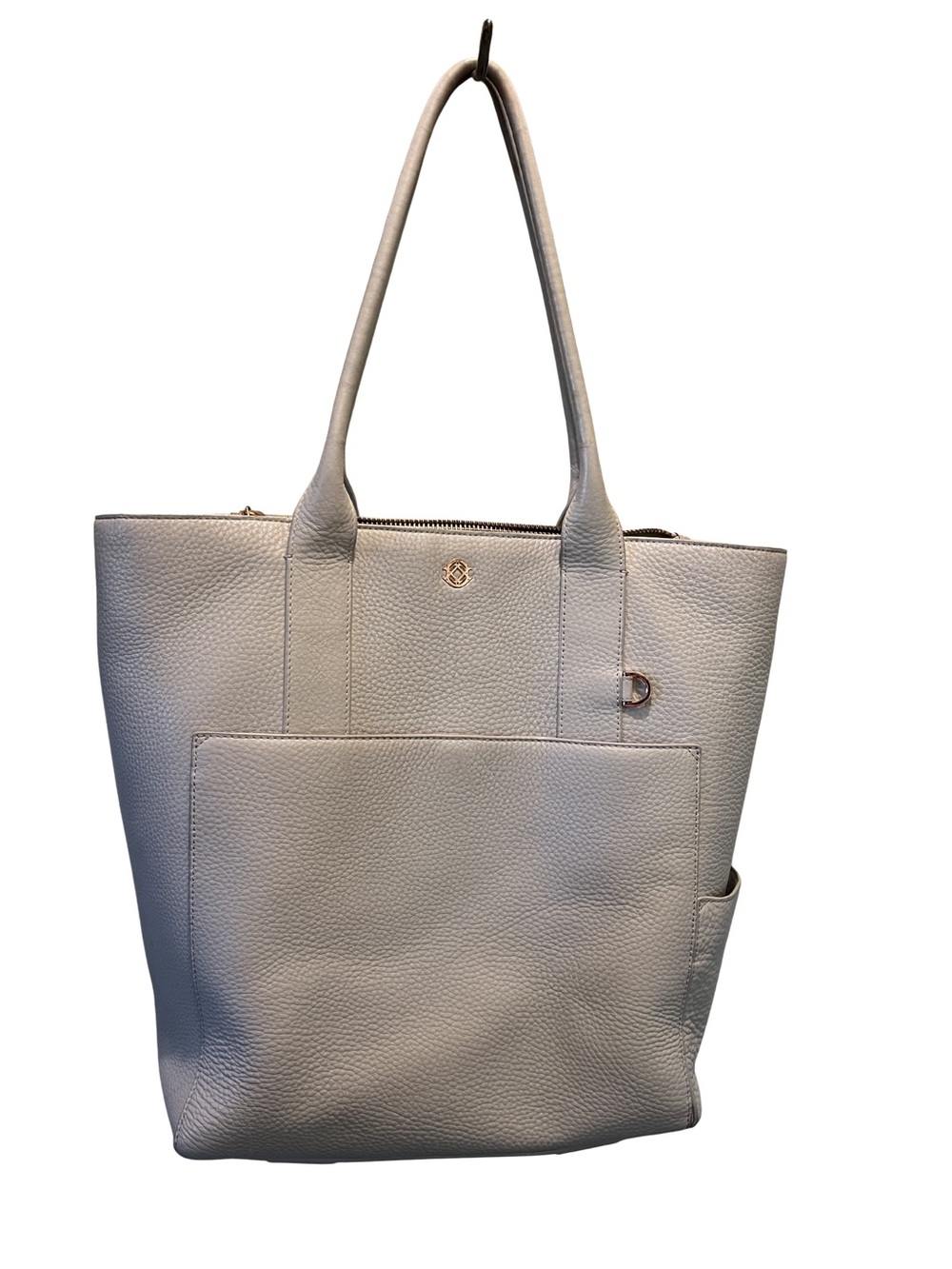 Dagne Dover Retired Charlie Tote in Bone Leather with Gold Hardware
